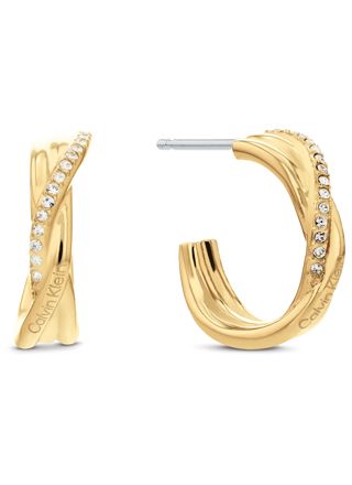Calvin Klein crystallized wave earrings 35000515