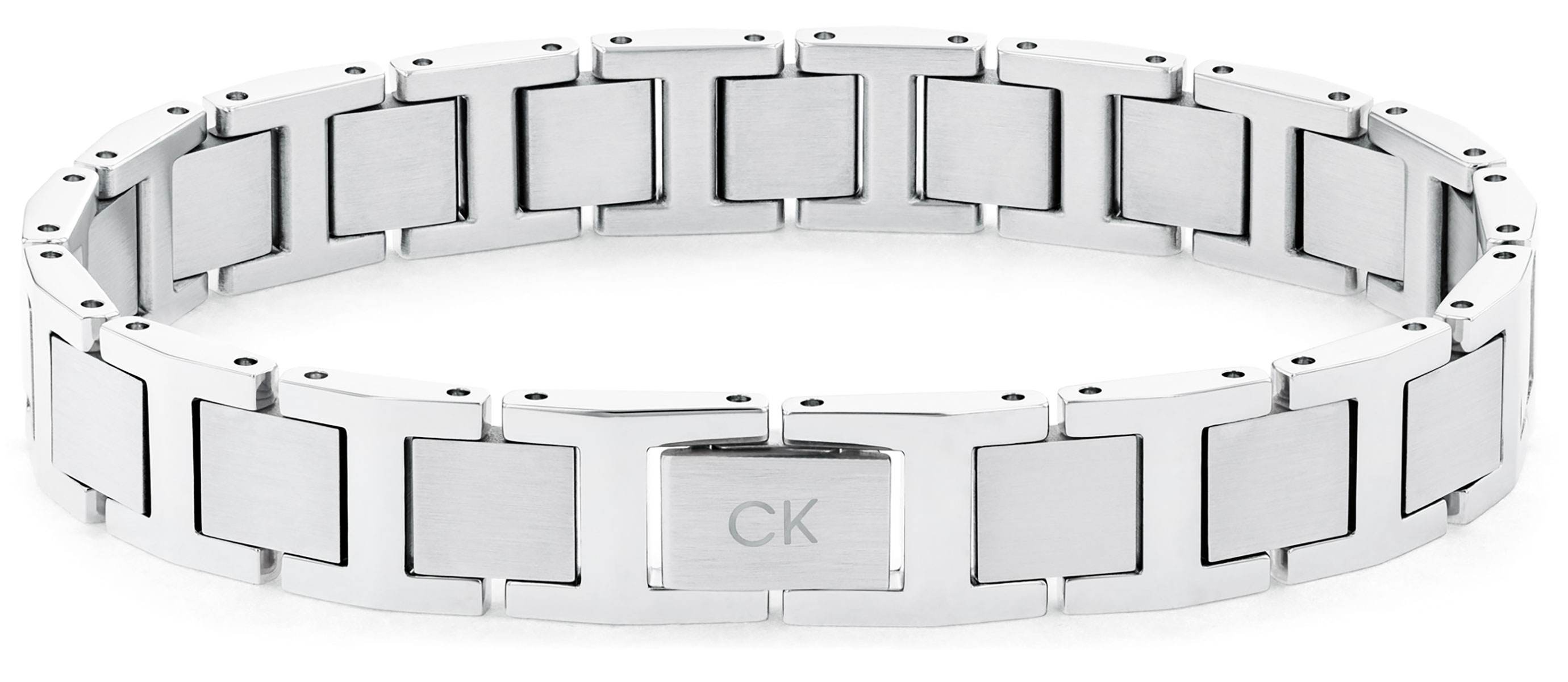 Calvin Klein Strong Stainless Steel Leather Bracelet | Ballerina Jewelers