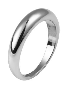 Mockberg Classic plain ring silver-colored