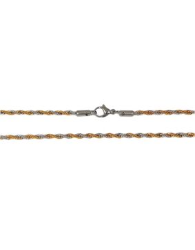 Bosie steel necklace, cordell chain, lobster clasp 3mm MLH0060BZ