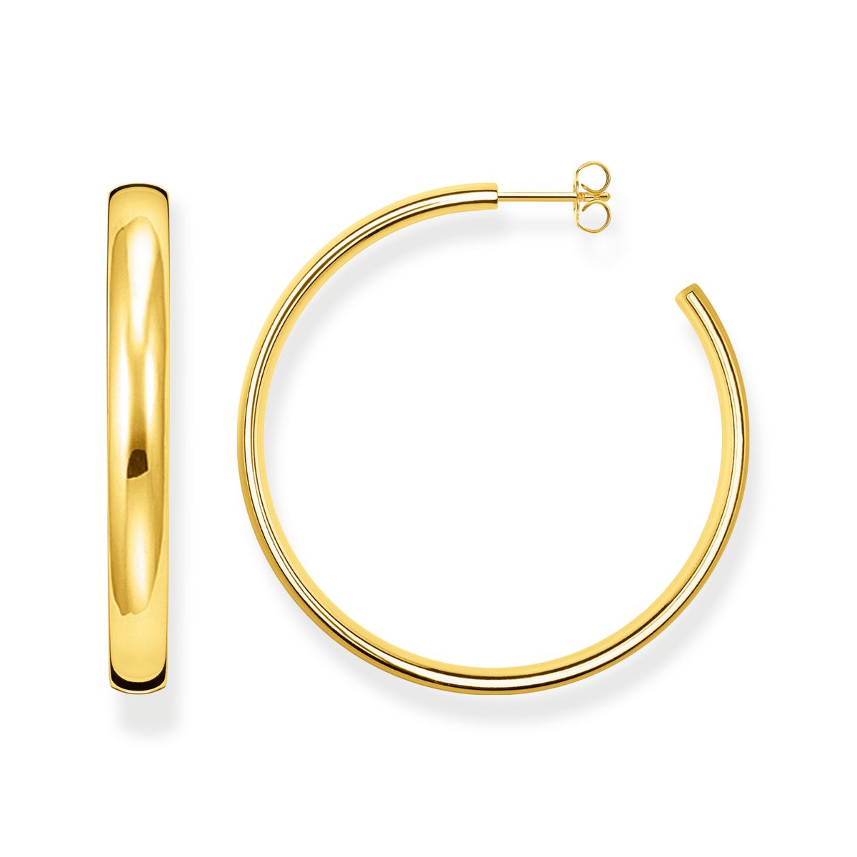 Thomas Sabo Large chunky hoop 18-karat goldplated creole hoops CR641-413-39