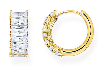 Thomas Sabo hoops white stones pavé gold CR667-414-14