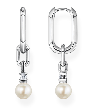 Thomas Sabo earrings links and pearls silver CR669-167-14