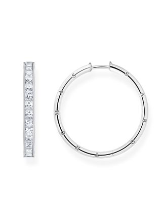 Thomas Sabo hoops white stones pavé silver CR671-051-14