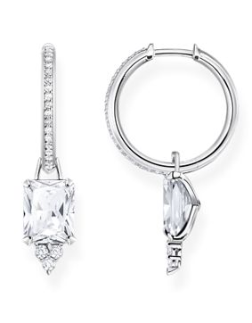 Thomas Sabo earrings white stone silver CR672-051-14