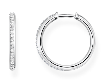 Thomas Sabo korvarenkaat white stones pavé silver CR673-051-14
