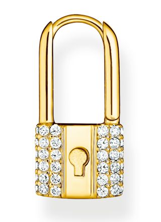 Thomas Sabo Love lock single hoop gold earring CR680-414-14