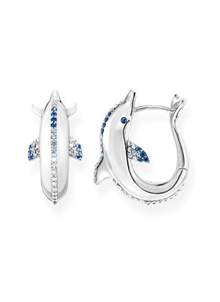 Thomas Sabo dolphin with blue stones earrings CR688-644-1