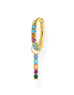 Thomas Sabo coloured stones gold earring CR703-488-7