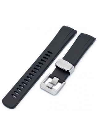Crafter Blue CB010 Black rubber wristband for Seiko SKX and Seiko 5