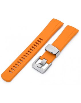 Crafter Blue CB010 Orange rubber wristband for Seiko SKX and Seiko 5