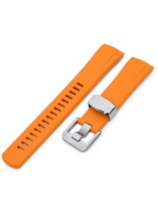 Crafter Blue CB010 Orange rubber wristband for Seiko SKX and Seiko 5