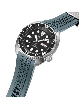 Crafter Blue CB12 Grey Rubber Strap for Seiko Turtle