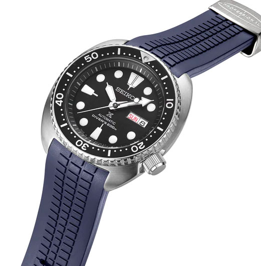 Crafter Blue CB12 Grey Rubber Strap for Seiko Turtle