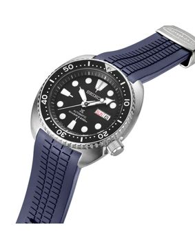 Crafter Blue CB12 Navy Rubber Strap for Seiko Turtle