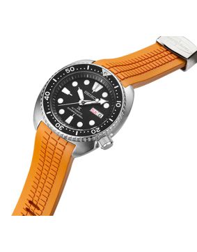 Crafter Blue CB12 Orange Rubber Strap for Seiko Turtle