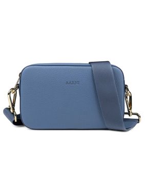 Aarni misty blue crossbody bag gold
