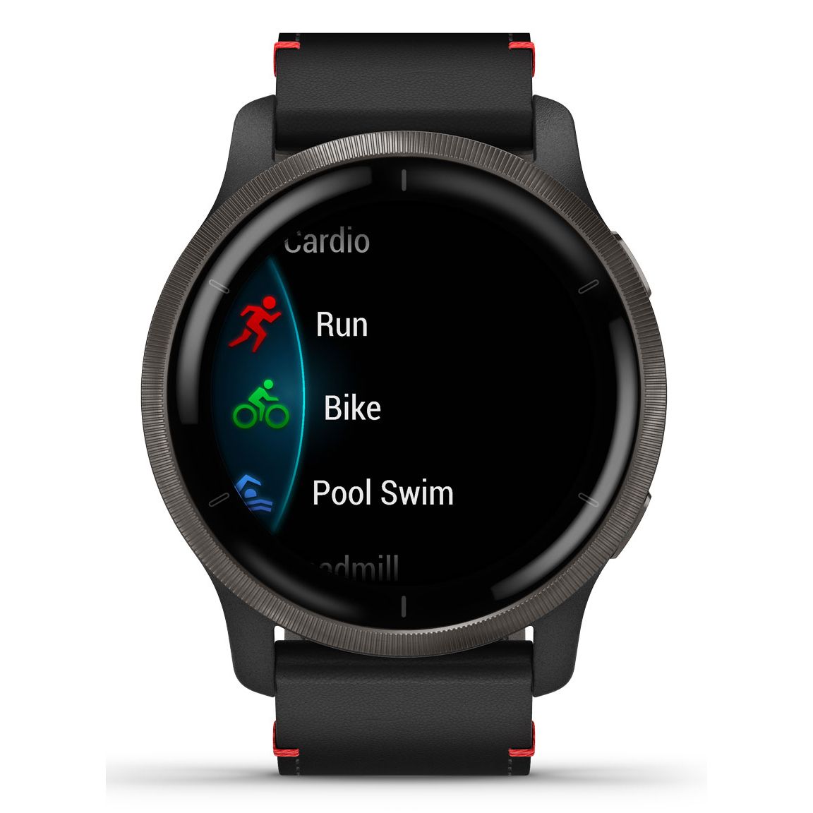 Garmin Venu 2 Black with Slate Leather Band 0100243021