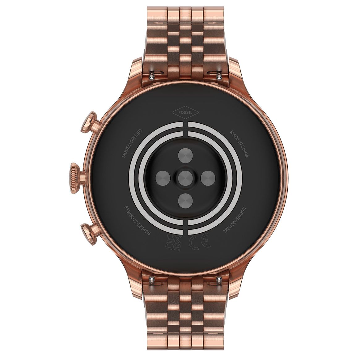 Fossil Gen 6 Smartwatch Rose Gold-Tone Stainless Steel 42 mm FTW6077 ...