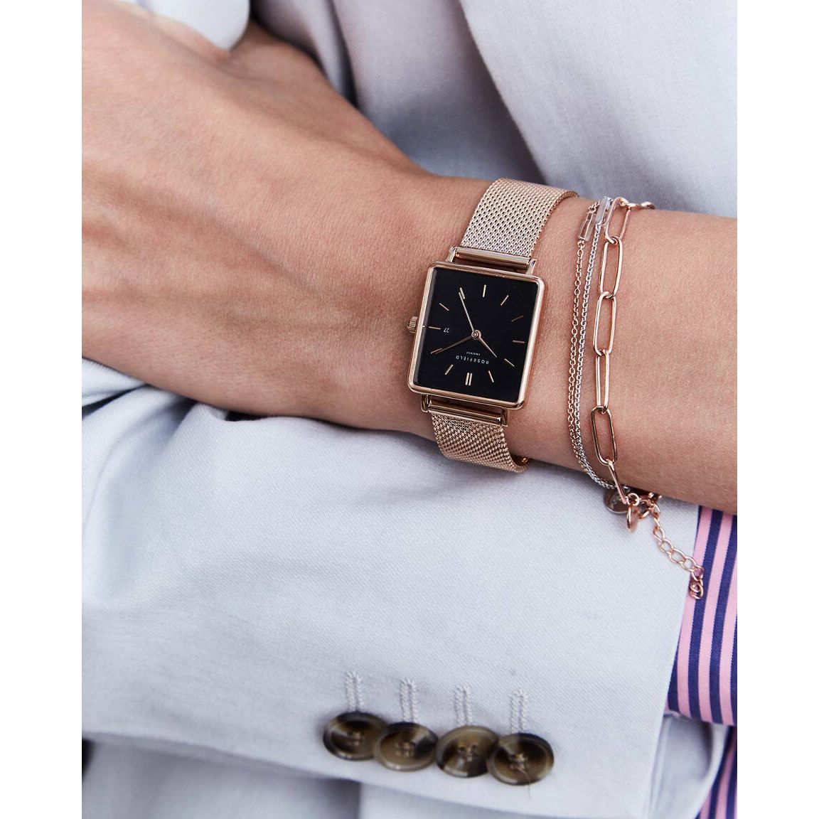 The boxy black rose gold Clearance