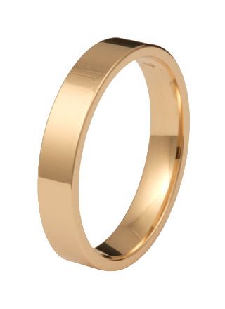 Kohinoor 903-526 4mm flat engagement ring 14k gold