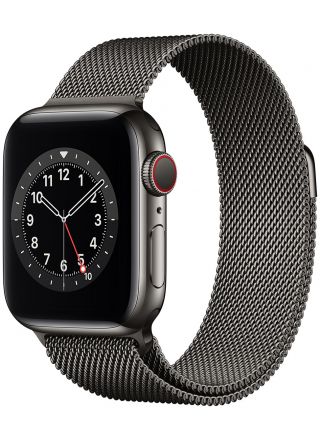 Apple Watch Series 6 GPS + Cellular Graphite Stainless Steel Case 40 mm with Graphite Milanese Loop M06Y3KS/A