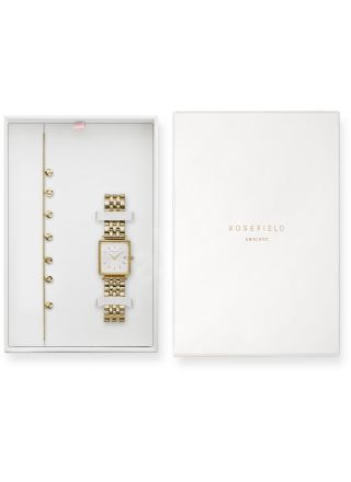 Rosefield gift box with The Boxy gold watch and Bracelet BMWLBG-X241