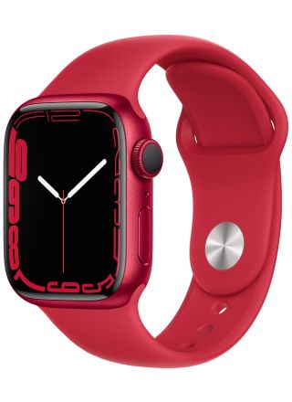 Apple Watch Series 7 GPS (PRODUCT)RED Aluminum Case 41 mm (PRODUCT)RED Sport Band MKN23KS/A
