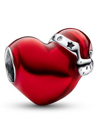 Pandora Moments Metallic Red Christmas Heart charm 792336C01