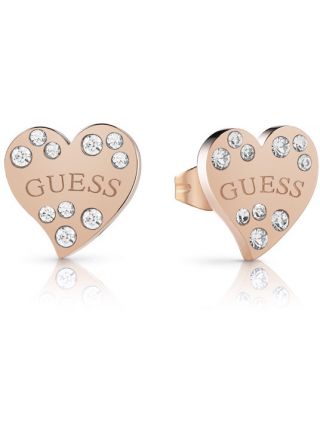 GUESS Heart Warming Earrings UBE78053 Rose Gold