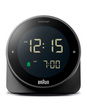 Braun digital alarm clock black BC24B
