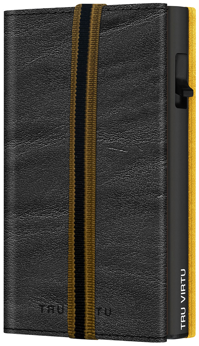 Tru Virtu Click & Slide Strap Edge Wallet Caramba Black RFID