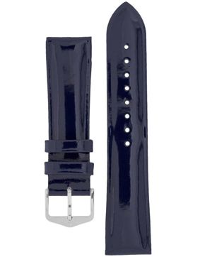 Hirsch Diva kiiltävä Blue Leather Strap 015 36 1 80