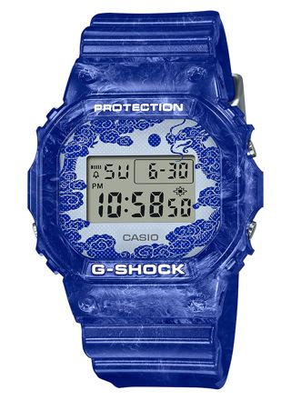 Casio G-Shock Blue and White Pottery Limited Edition DW-5600BWP-2ER