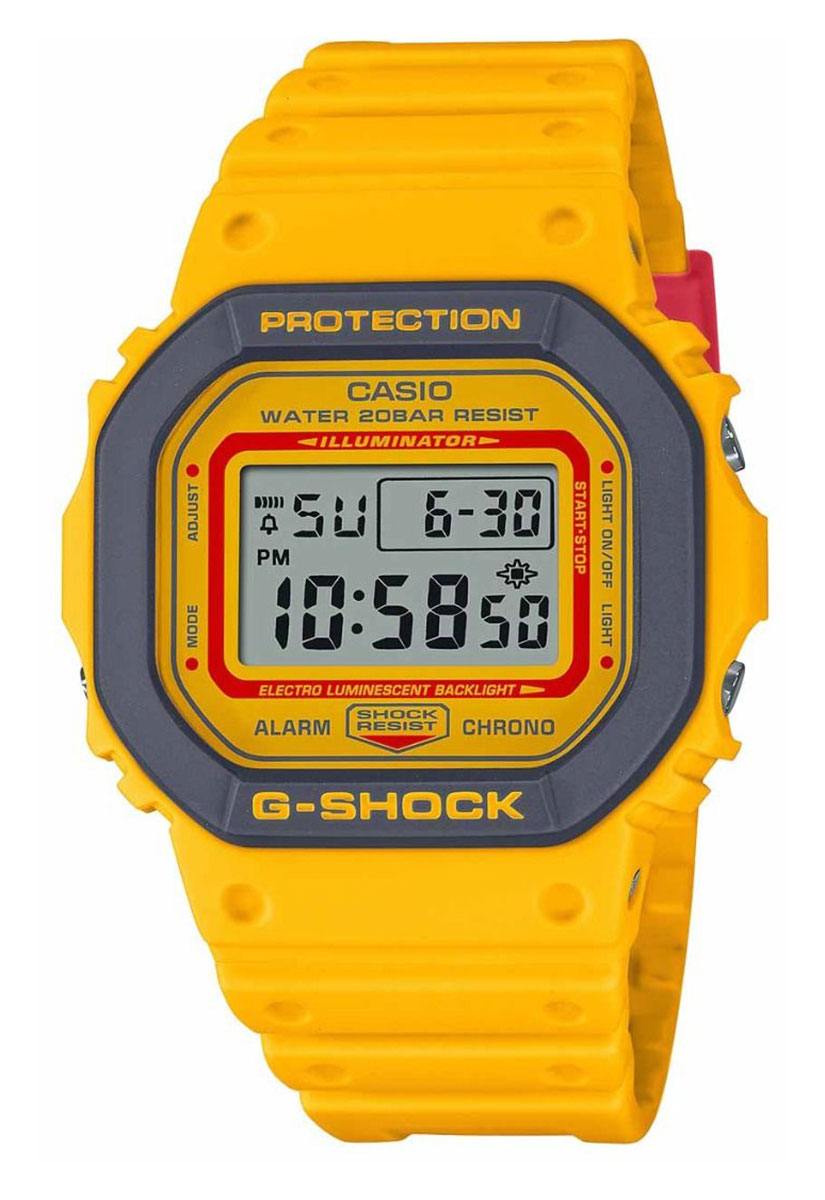 Digital G Shock Aviator Yellow Casio G-Shock 90's Sporty Colour