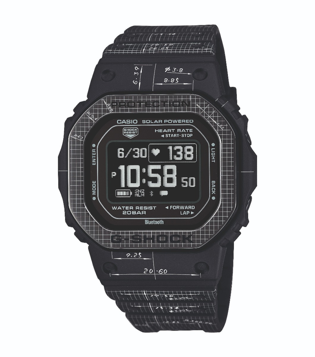 Casio G Shock G Squad Limited 5600 HRM SS BAND DW H5600EX 1ER watchesonline