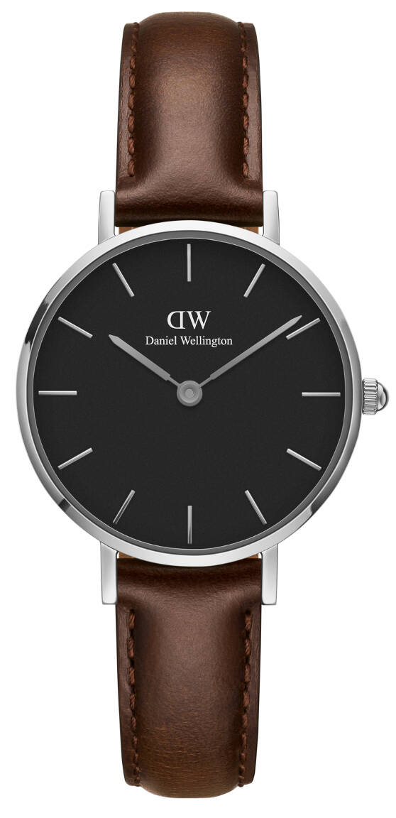 Daniel Wellington Classic Petite Bristol Silver Black 28mm DW00100233 watchesonline