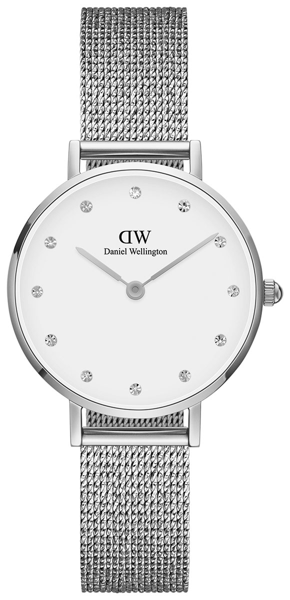 Daniel Wellington Petite 28 Pressed Sterling Lumine Silver White DW00100602 watchesonline