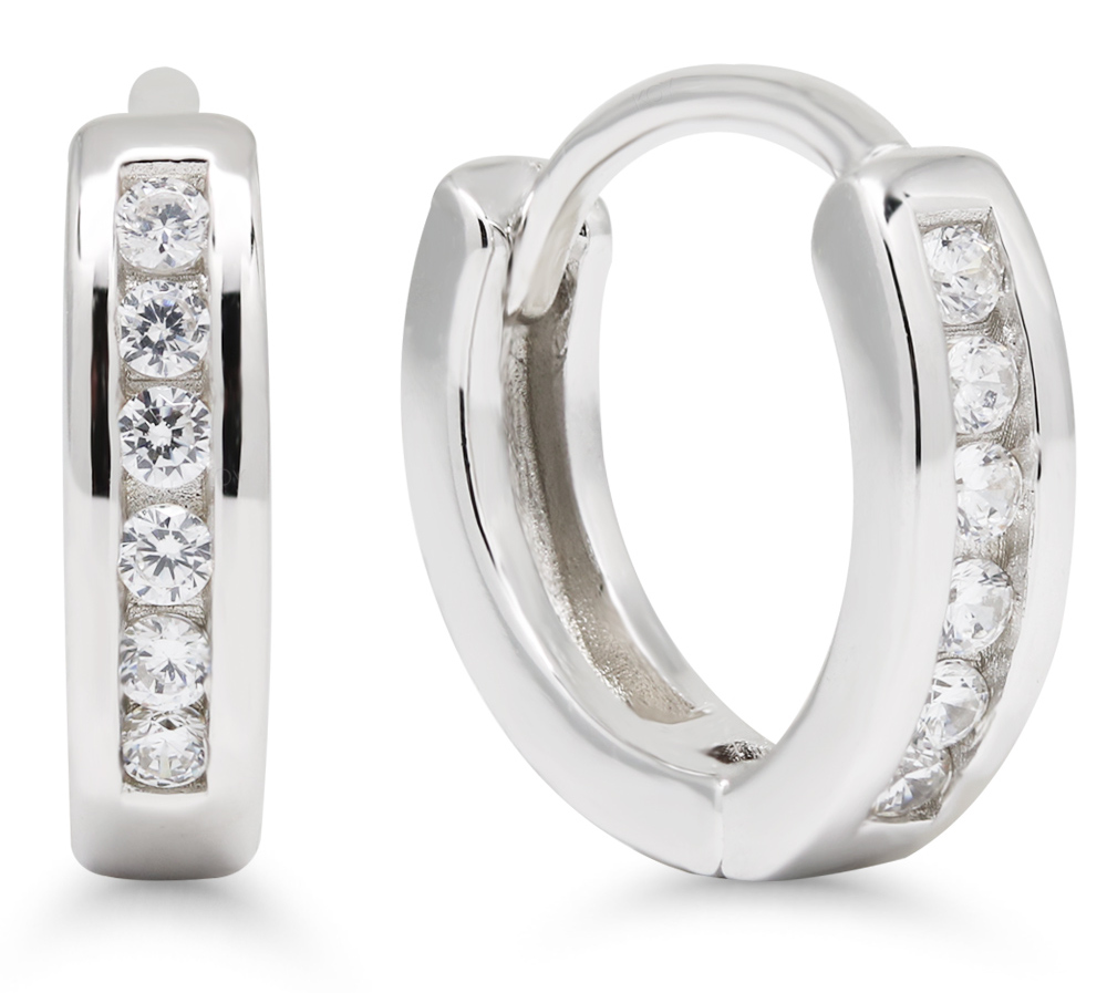 Hoops Silver zircon E-0261Z