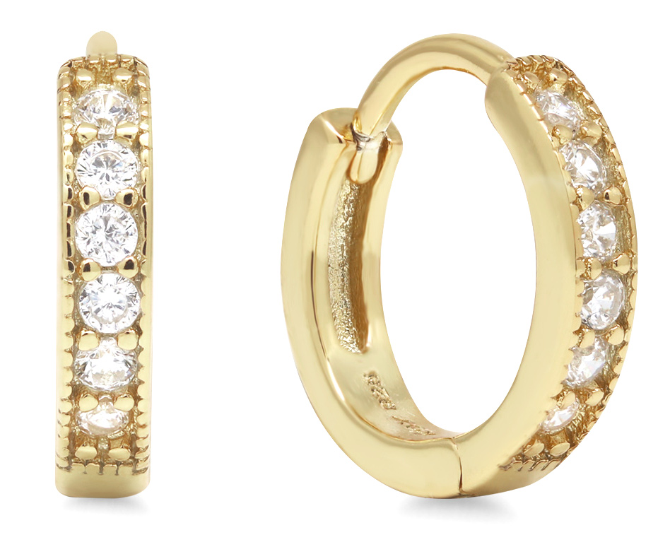 Hoops Silver zircon E-13222ZG