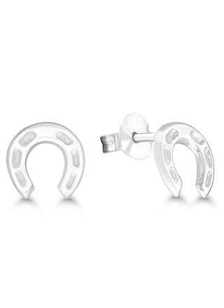 Silver earrings horseshoe E-1725