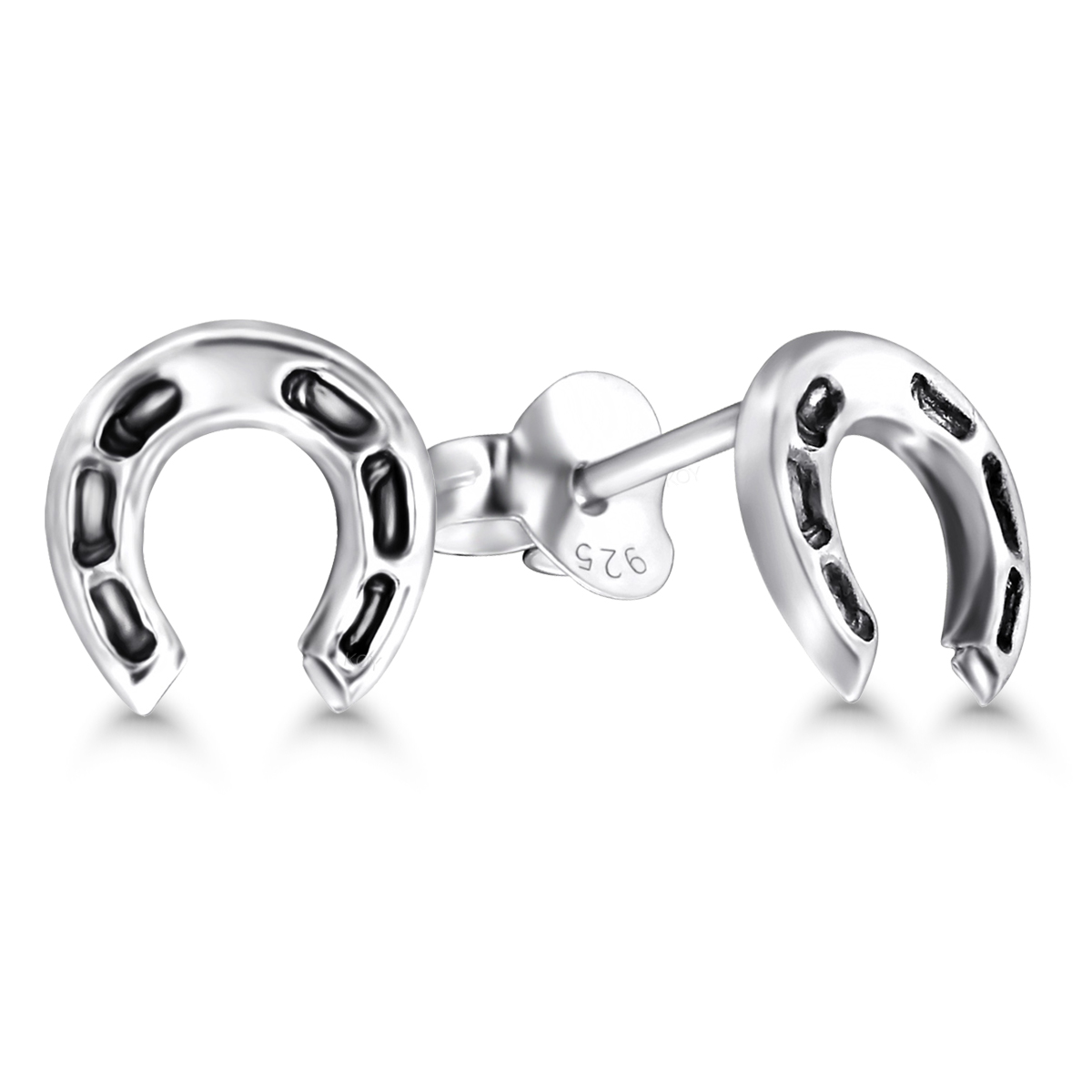 Silver earrings horseshoe E-1725X