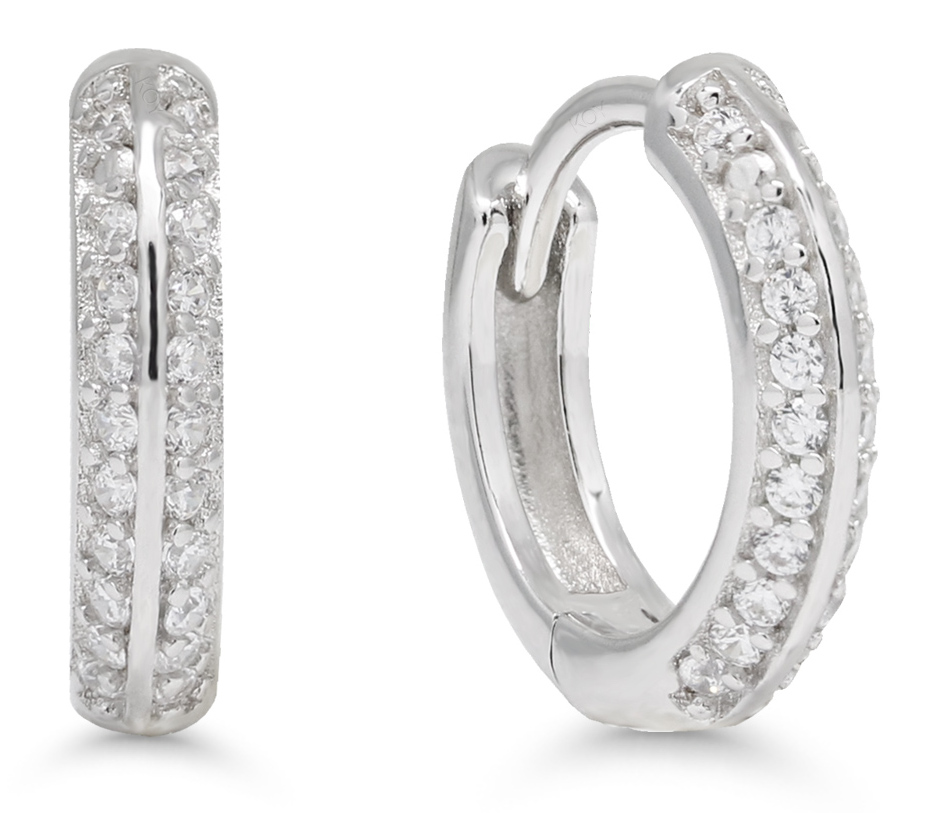 Hoops Silver zircon E-4211Z