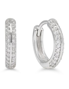 Hoops Silver zircon E-4211Z