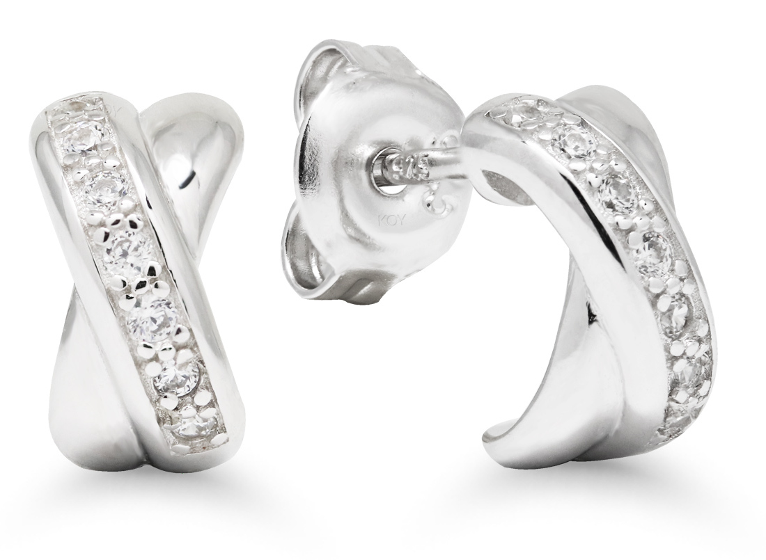 Hoops Silver zircon E-4815Z