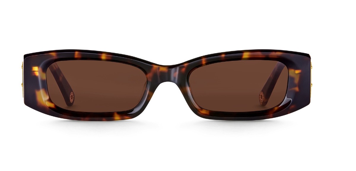 Thomas Sabo Kim slim rectangular havana sunglasses E0018-174-100-A