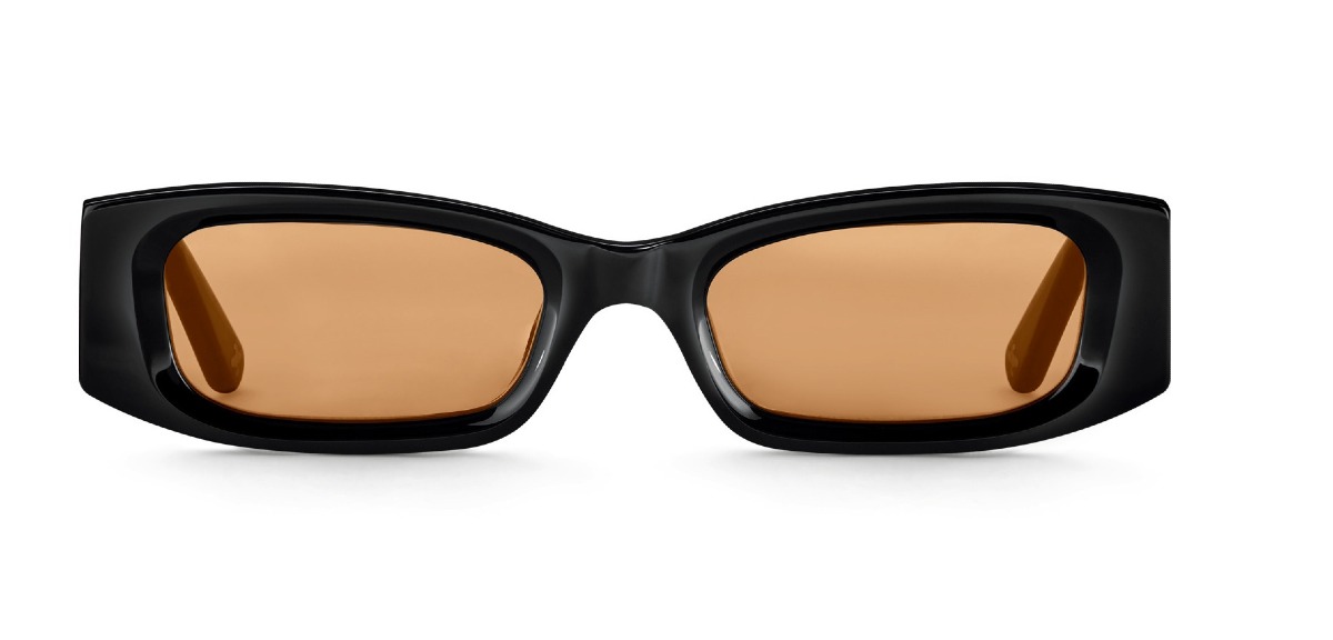 Thomas Sabo Kim slim rectangular orange sunglasses E0019-044-133-A