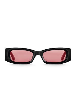 Thomas Sabo Kim slim rectangular deep red sunglasses E0019-044-151-A