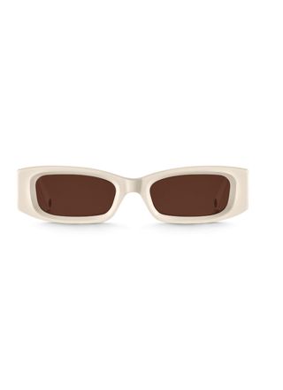 Thomas Sabo Kim slim rectangular beige sunglasses E0021-060-100-A