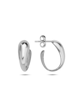 Lykka Casuals creole hoops silver 16 mm